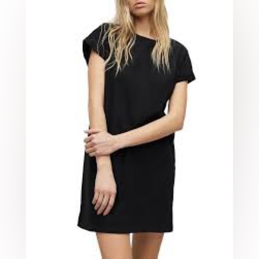 AllSaints Ann Black Tee Mini Dress US 2‎